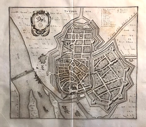 Merian Matthà¤us (1593-1650) Zutphania (Zutphen) 1649 Francoforte 